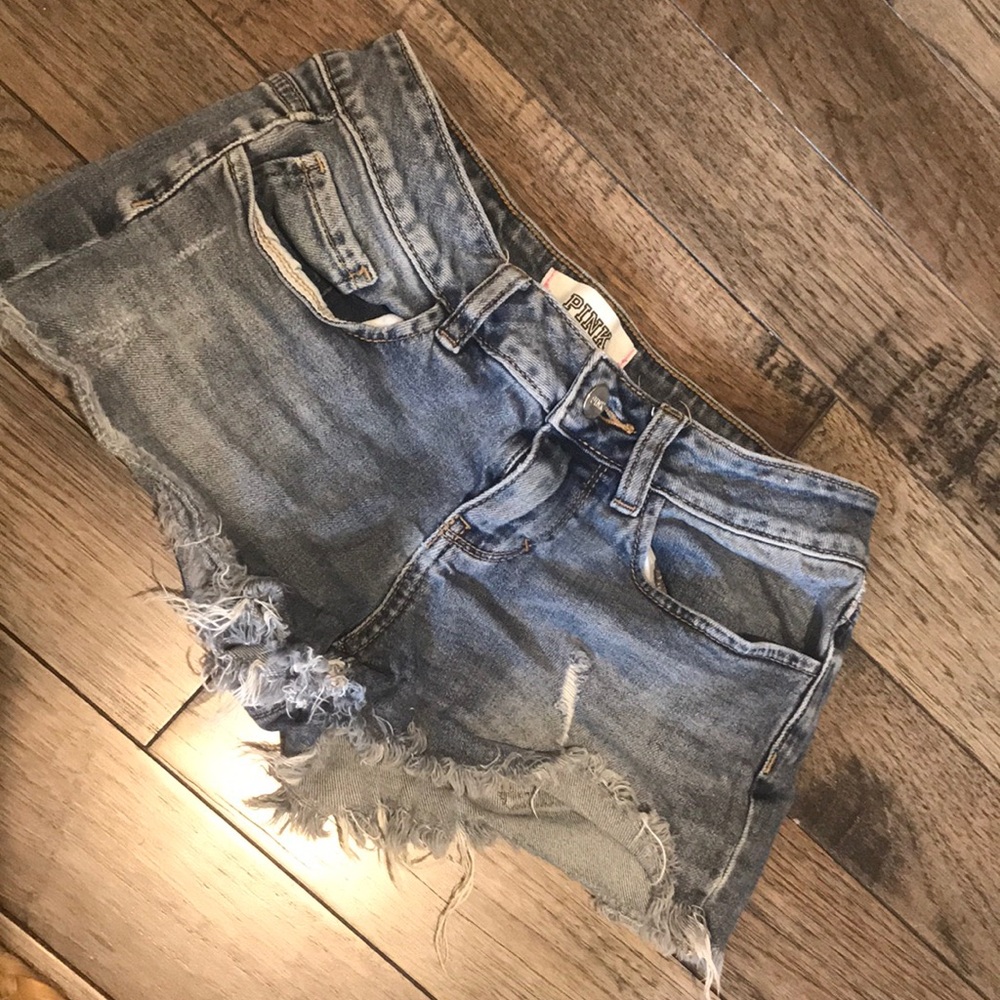 PINK denim shorts